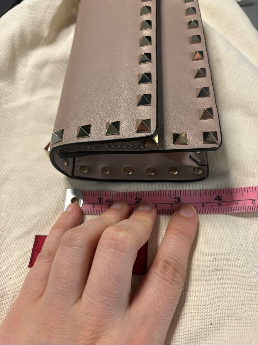 Valentino Rockstud Leather Clutch with removable strap - Picture 12 of 14